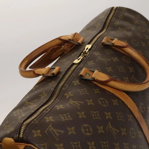 LOUIS VUITTON Monogram Keepall 55 Boston Bag M41424 LV Auth 133994 - Picture 7 of 16
